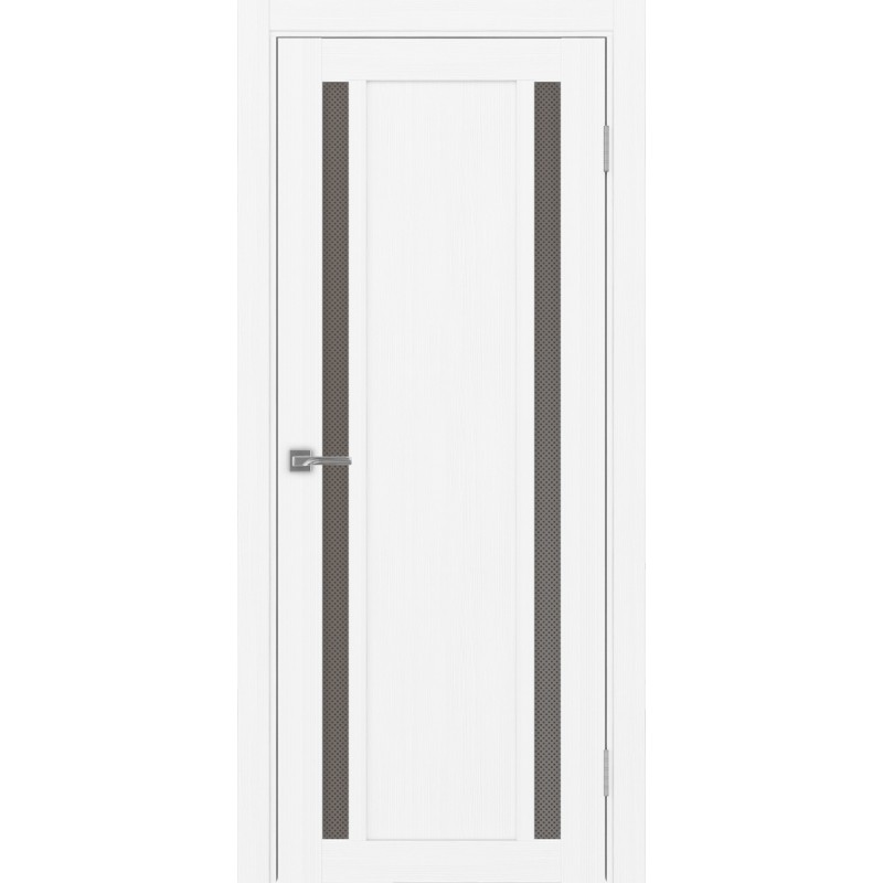 Межкомнатная дверь Турин 522.212, цвет белый лёд, заполнение Пунта бронзовое, размер 200*80 см.