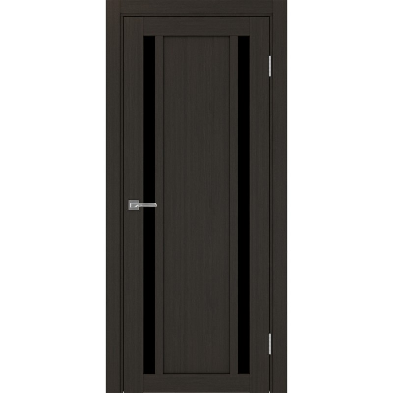 Межкомнатная дверь Турин 522.212, цвет венге FL, заполнение LACчерный, размер 200*80 см.