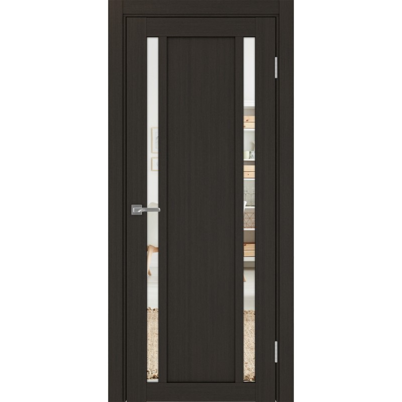 Межкомнатная дверь Турин 522.212, цвет венге FL, заполнение Зеркало/Зеркало, размер 200*80 см.