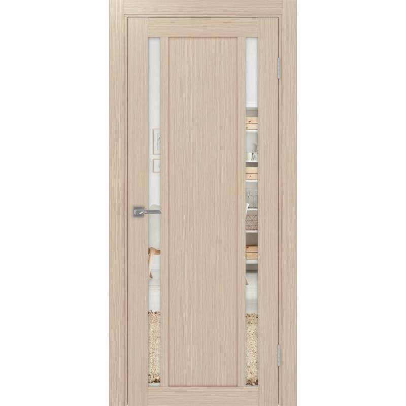 Межкомнатная дверь Турин 522.212, цвет дуб беленый FL, заполнение Зеркало/Зеркало, размер 200*80 см.