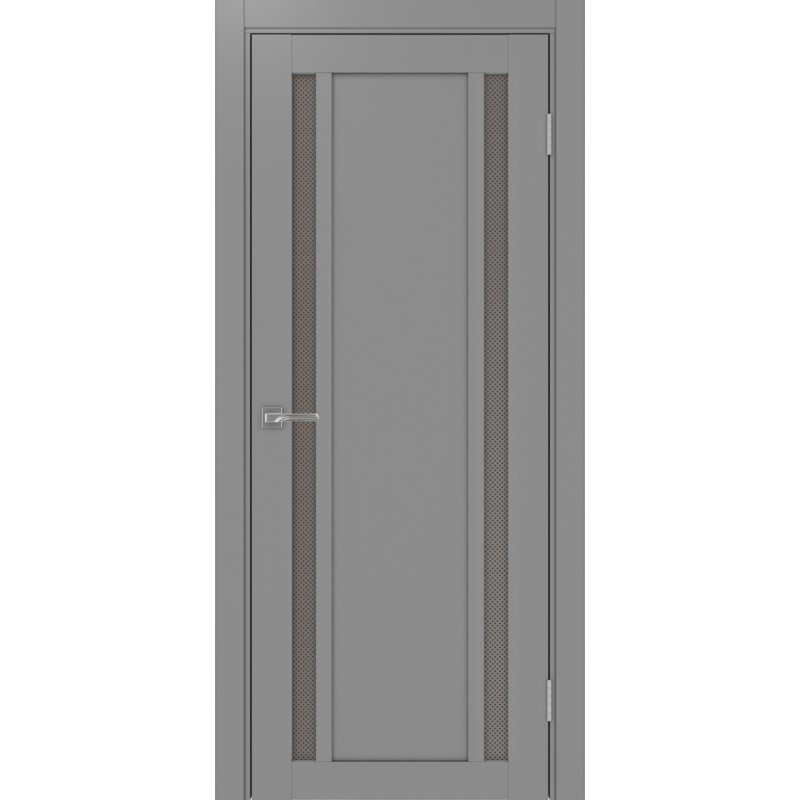 Межкомнатная дверь Турин 522.212, цвет серый, заполнение Пунта бронзовое, размер 200*80 см.