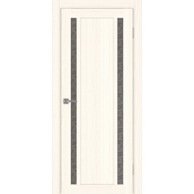 Межкомнатная дверь Турин 522.212, цвет ясень светлый, заполнение Дали бронзовое, размер 200*80 см.