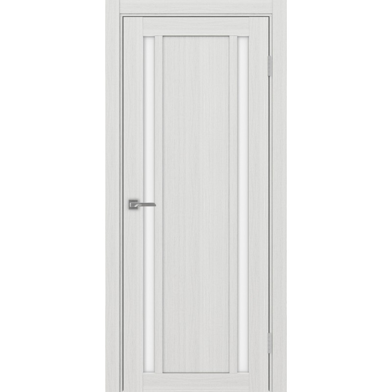 Межкомнатная дверь Турин 522.212, цвет ясень серебристый, заполнение LACбелый, размер 200*80 см.