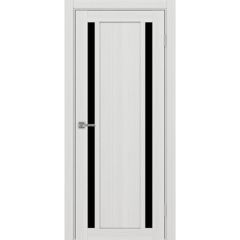 Межкомнатная дверь Турин 522.212, цвет ясень серебристый, заполнение LACчерный, размер 200*80 см.