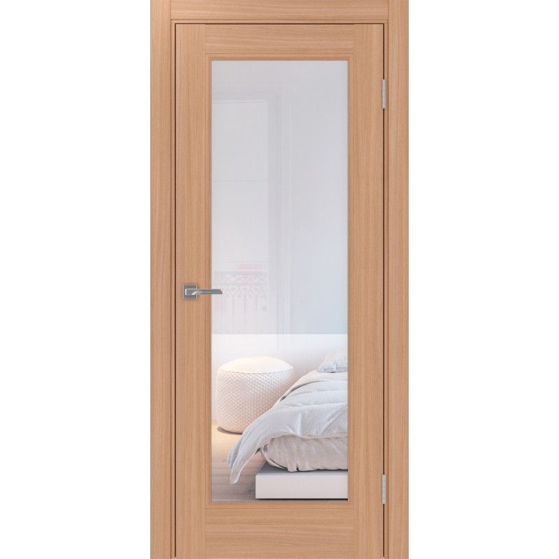 Межкомнатная дверь Турин Neo 501.2, цвет ясень тёмный, заполнение Прозрачное, размер 200*70 см.