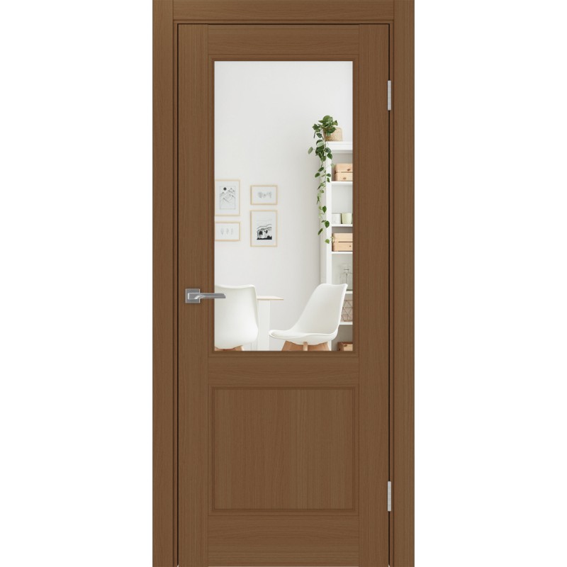 Межкомнатная дверь Турин Neo 502.21, цвет орех NL, заполнение Зеркало/Зеркало, размер 200*80 см.