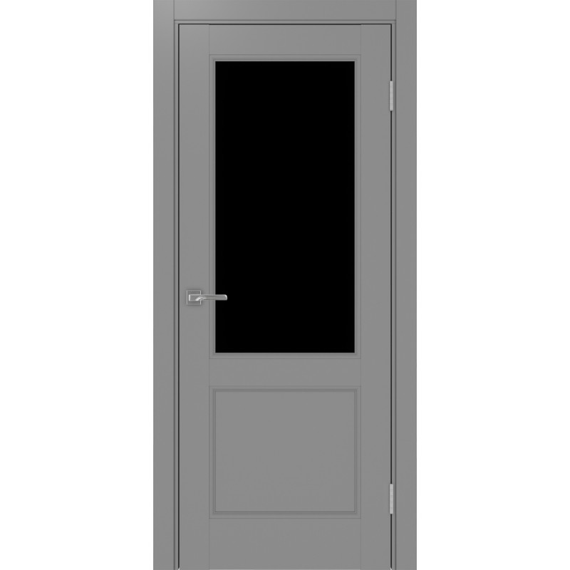 Межкомнатная дверь Турин Neo 502.21, цвет серый, заполнение LACчерный, размер 200*80 см.