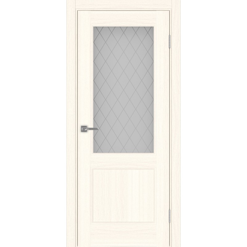 Межкомнатная дверь Турин Neo 502.21, цвет ясень светлый, заполнение Кристалл бесцветное, размер 200*80 см.