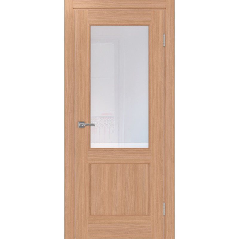 Межкомнатная дверь Турин Neo 502.21, цвет ясень тёмный, заполнение Прозрачное, размер 200*80 см.