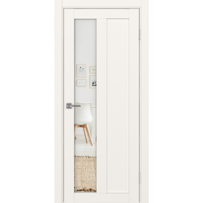 Межкомнатная дверь Турин 521.21, цвет, бежевый, заполнение Зеркало/Зеркало, размер 200*80 см.