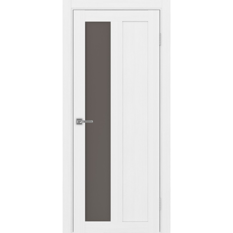 Межкомнатная дверь Турин 521.21, цвет белый лёд, заполнение Бронза матовое, размер 200*80 см.