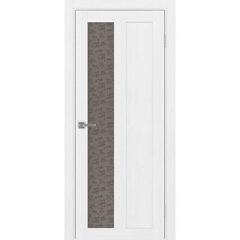 Межкомнатная дверь Турин 521.21, цвет белый лёд, заполнение Дали бронзовое, размер 200*80 см.