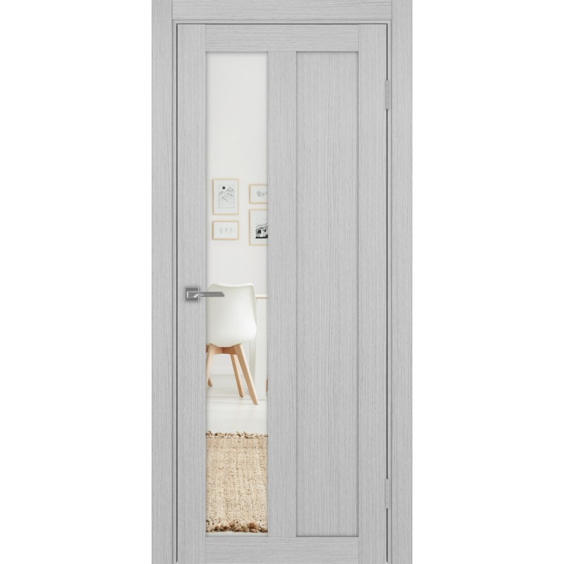 Межкомнатная дверь Турин 521.21, цвет дуб серый FL, заполнение Зеркало/Зеркало, размер 200*80 см.