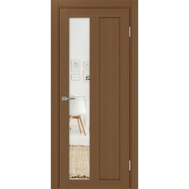 Межкомнатная дверь Турин 521.21, цвет орех NL, заполнение Зеркало/Зеркало, размер 200*80 см.