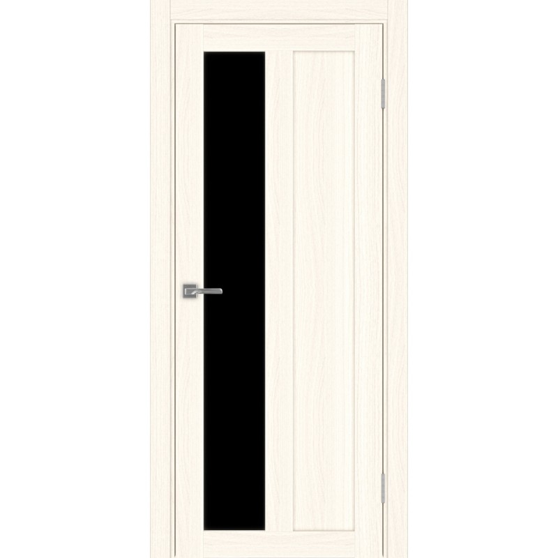 Межкомнатная дверь Турин 521.21, цвет ясень светлый, заполнение LACчерный, размер 200*80 см.