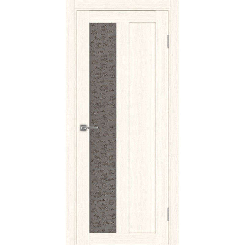 Межкомнатная дверь Турин 521.21, цвет ясень светлый, заполнение Дали бронзовое, размер 200*80 см.