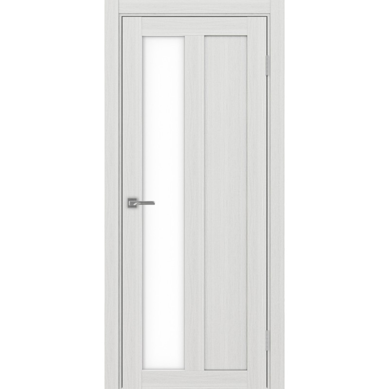 Межкомнатная дверь Турин 521.21, цвет ясень серебристый, заполнение LACбелый, размер 200*80 см.