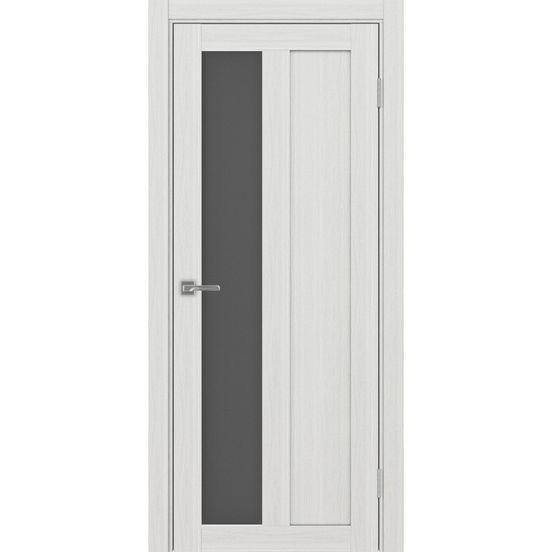 Межкомнатная дверь Турин 521.21, цвет ясень серебристый, заполнение Графит матовое, размер 200*80 см.