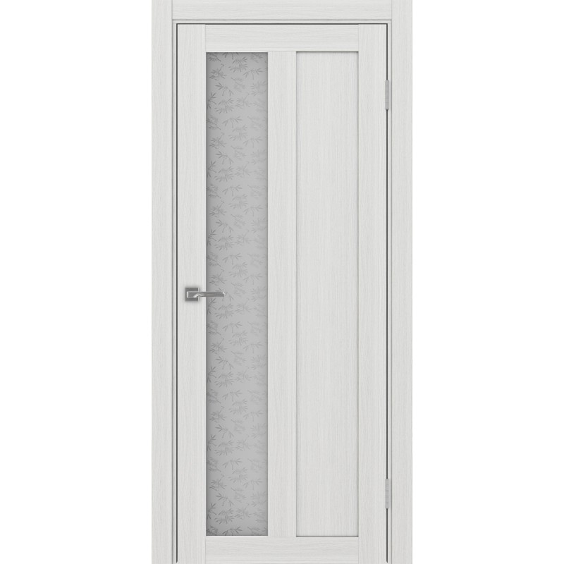 Межкомнатная дверь Турин 521.21, цвет ясень серебристый, заполнение Дали бесцветное, размер 200*80 см.