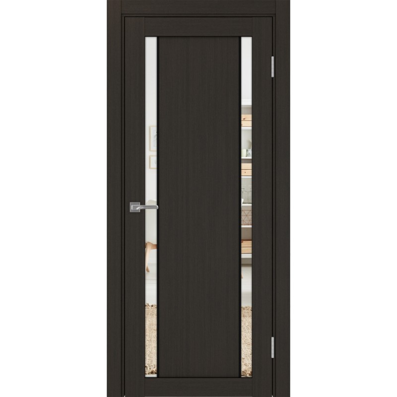 Межкомнатная дверь Турин 522.212 АПП молдинг SB, цвет венге FL, заполнение Зеркало/Зеркало, размер 200*80 см.