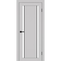 Турин 522AПП.212, цвет Пепельный молдинг алюм.чёрн стекло LACбелый, размер 80*200 см.