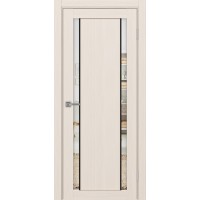 Турин 522AПП.212, цвет Ясень перламутровый молдинг алюм.чёрн стекло Зеркало/Зеркало, размер 80*200 см.