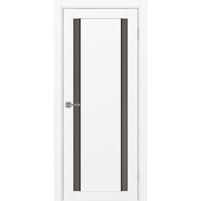 Межкомнатная дверь Турин 522.212 АПС молдинг SB, цвет белый снежный, заполнение Бронза матовое, размер 200*80 см.