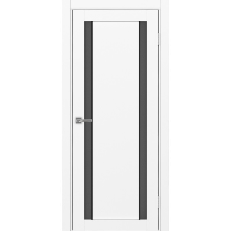 Межкомнатная дверь Турин 522.212 АПС молдинг SB, цвет белый снежный, заполнение Графит матовое, размер 200*80 см.