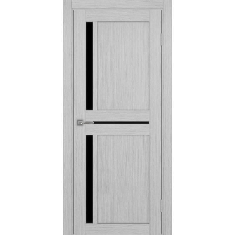 Межкомнатная дверь Турин 523.221, цвет дуб серый FL, заполнение LACчерный, размер 200*80 см.