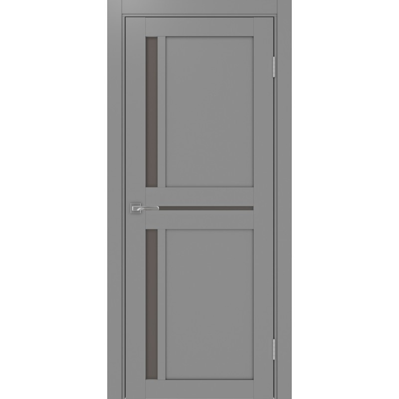 Межкомнатная дверь Турин 523.221, цвет серый, заполнение Бронза матовое, размер 200*80 см.