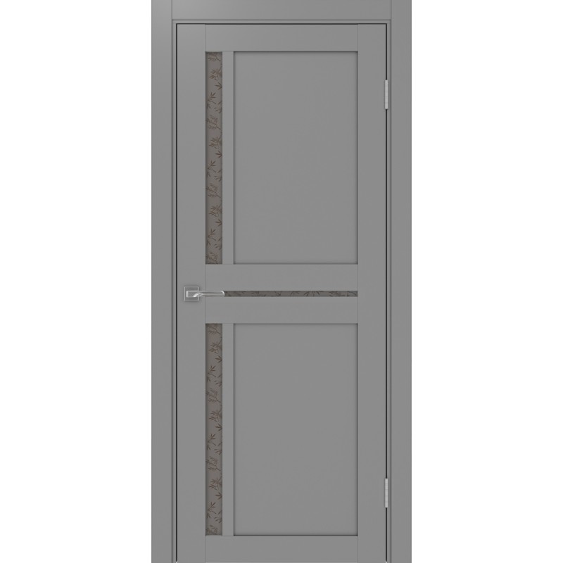 Межкомнатная дверь Турин 523.221, цвет серый, заполнение Дали бронзовое, размер 200*80 см.