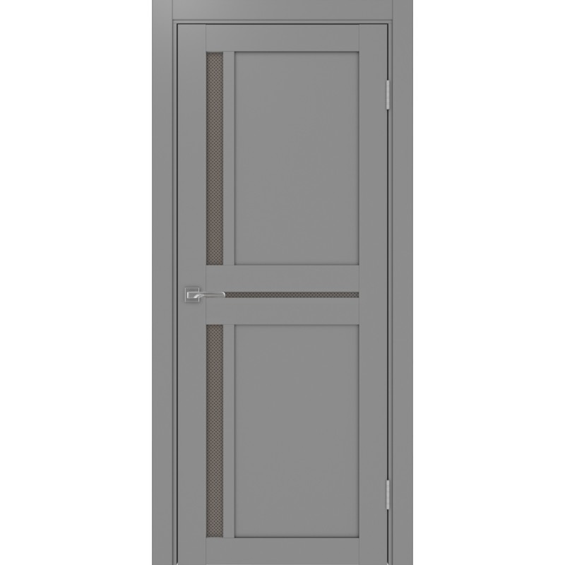 Межкомнатная дверь Турин 523.221, цвет серый, заполнение Пунта бронзовое, размер 200*80 см.