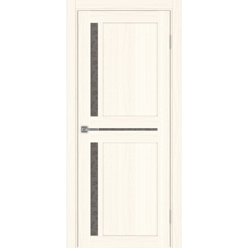 Межкомнатная дверь Турин 523.221, цвет ясень светлый, заполнение Дали бронзовое, размер 200*80 см.