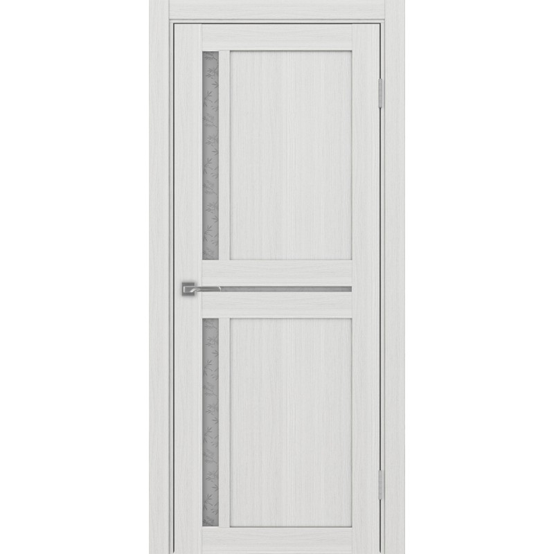 Межкомнатная дверь Турин 523.221, цвет ясень серебристый, заполнение Дали бесцветное, размер 200*80 см.