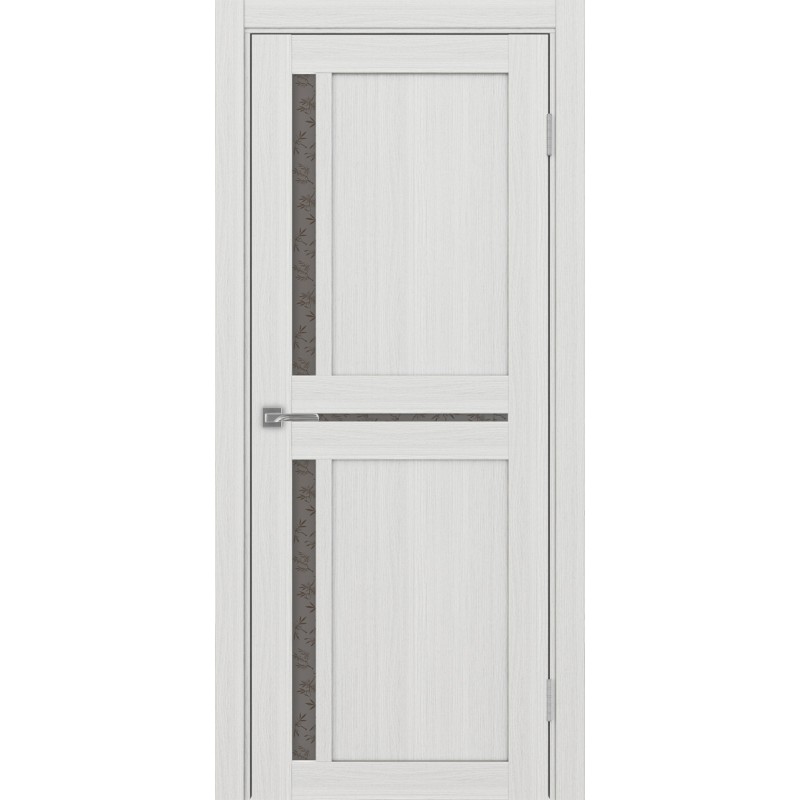 Межкомнатная дверь Турин 523.221, цвет ясень серебристый, заполнение Дали бронзовое, размер 200*80 см.