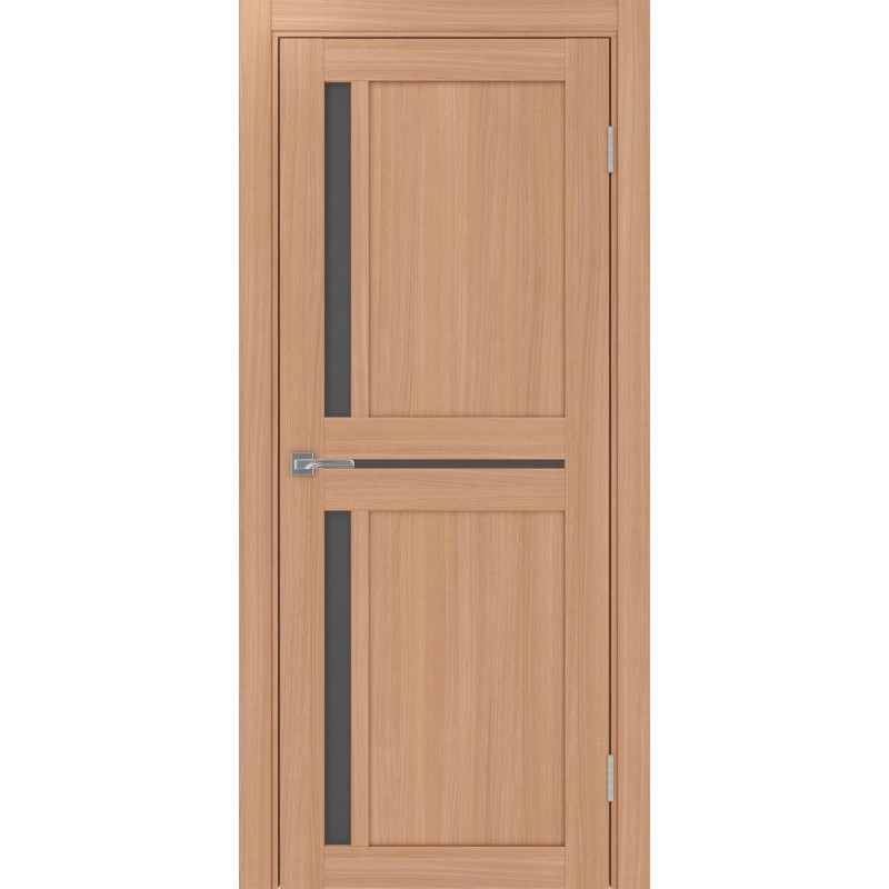 Межкомнатная дверь Турин 523.221, цвет ясень тёмный, заполнение Графит матовое, размер 200*80 см.