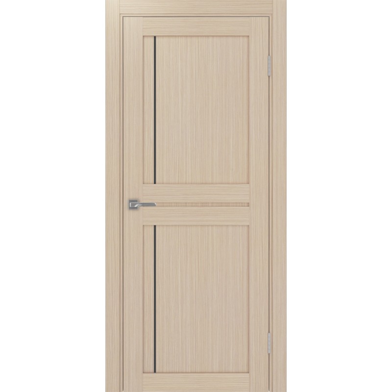 Межкомнатная дверь Турин 523АПП.111, цвет Дуб беленый FL, молдинг алюм.чёрн размер 80*200 см.