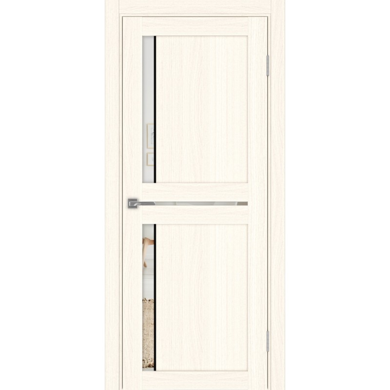 Межкомнатная дверь Турин 523.221 АПП молдинг SB, цвет ясень светлый, заполнение Зеркало/Зеркало, размер 200*80 см.