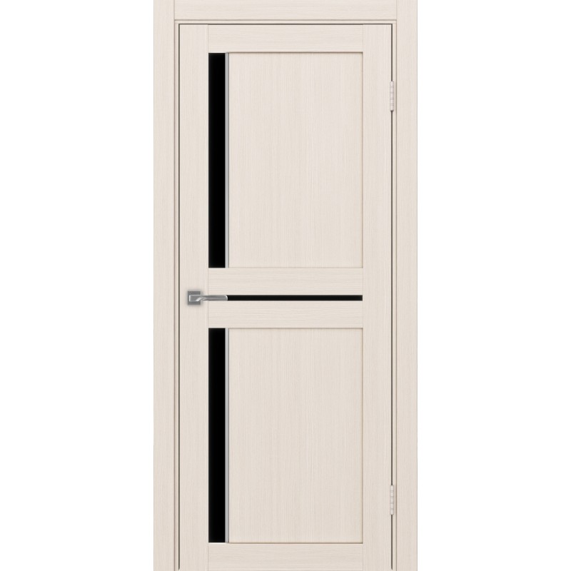 Межкомнатная дверь Турин 523.221 АПП молдинг SC, цвет ясень перламутровый, заполнение LACчерный, размер 200*80 см.