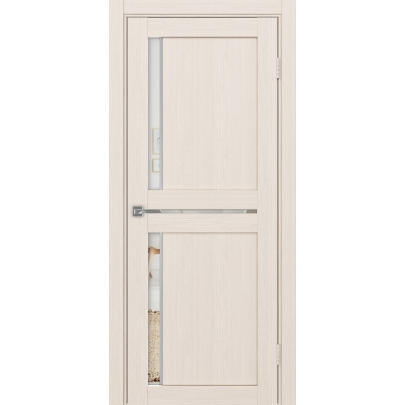 Межкомнатная дверь Турин 523.221 АПП молдинг SC, цвет ясень перламутровый, заполнение Зеркало/Зеркало, размер 200*80 см.