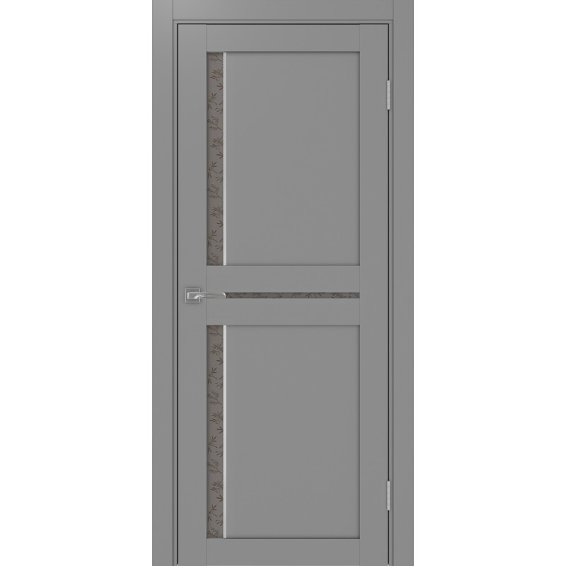 Межкомнатная дверь Турин 523.221 АПС молдинг SC, цвет серый, заполнение Дали бронзовое, размер 200*80 см.