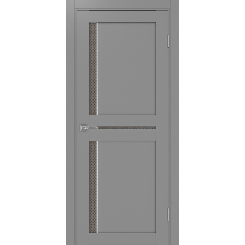 Межкомнатная дверь Турин 523.221 АПС молдинг SC, цвет серый, заполнение Пунта бронзовое, размер 200*80 см.
