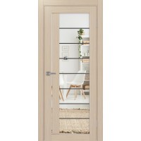 Турин 524.22 АСС молдинг SB, цвет дуб беленый FL, заполнение Зеркало/Зеркало, размер 200*80 см.