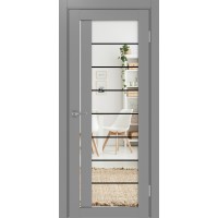 Турин 524.22 АСС молдинг SB, цвет серый, заполнение Зеркало/Зеркало, размер 200*80 см.