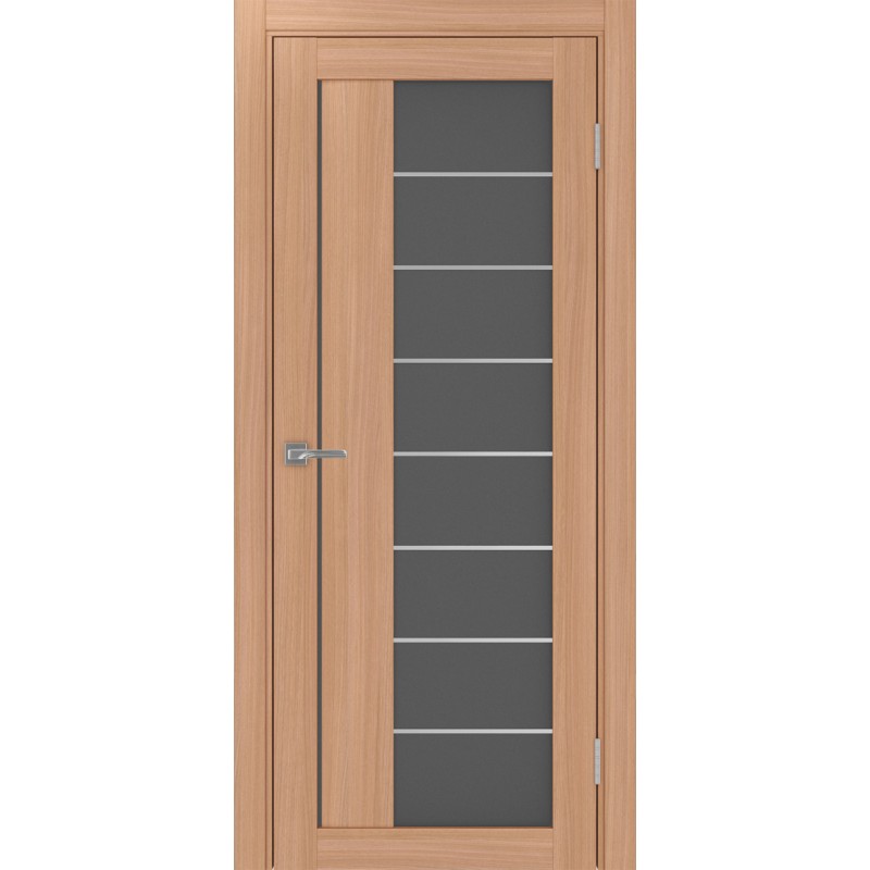 Межкомнатная дверь Турин 524.22 АСС молдинг SC, цвет ясень тёмный, заполнение Графит матовое, размер 200*80 см.