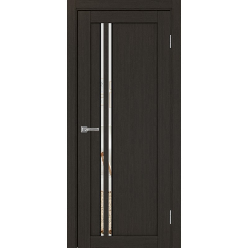 Межкомнатная дверь Турин 525.121 АПС молдинг SB, цвет венге FL, заполнение Зеркало, размер 200*80 см.