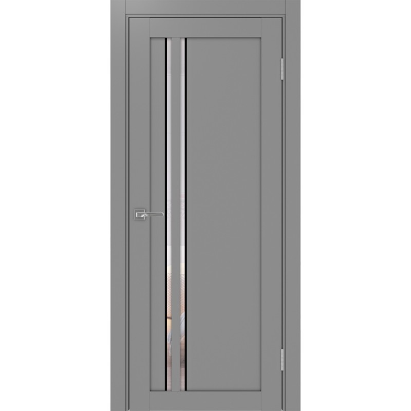Межкомнатная дверь Турин 525.121 АПС молдинг SB, цвет серый, заполнение Прозрачное, размер 200*80 см.