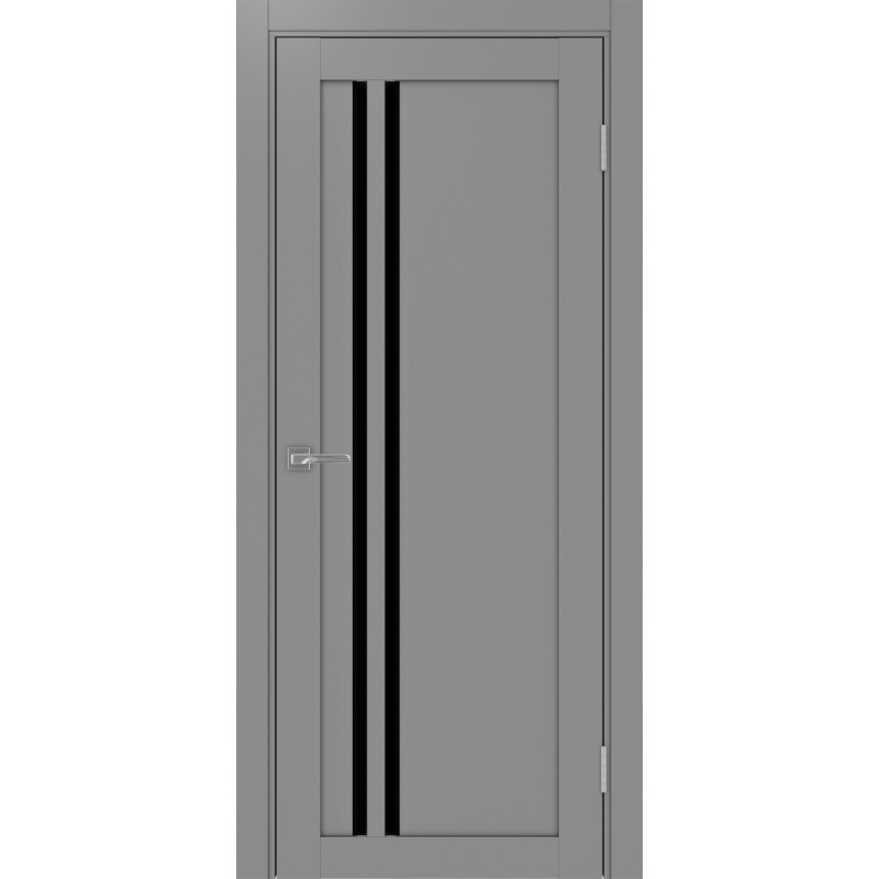 Межкомнатная дверь Турин 525.121 АПС молдинг SB, цвет серый, заполнение LACчерный, размер 200*80 см.