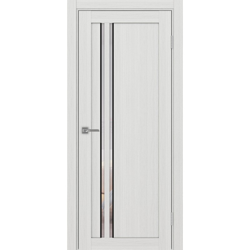 Межкомнатная дверь Турин 525.121 АПС молдинг SB, цвет ясень серебристый, заполнение Прозрачное, размер 200*80 см.