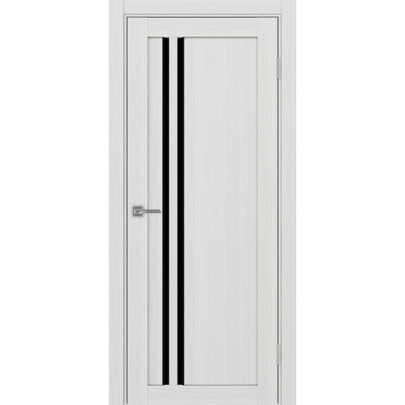 Межкомнатная дверь Турин 525.121 АПС молдинг SB, цвет ясень серебристый, заполнение LACчерный, размер 200*80 см.